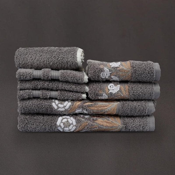 Buy Grey Silly Cuddly Towel (Set of Eight) at Vaaree online | Beautiful Towel Sets to choose from