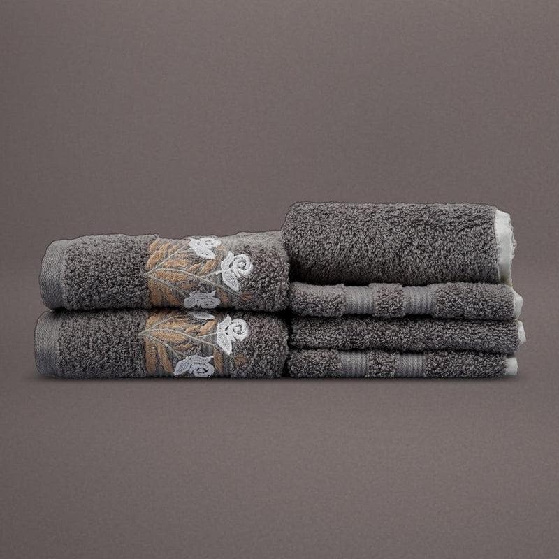 Buy Grey Silly Cuddly Towel (Set of Eight) at Vaaree online | Beautiful Towel Sets to choose from