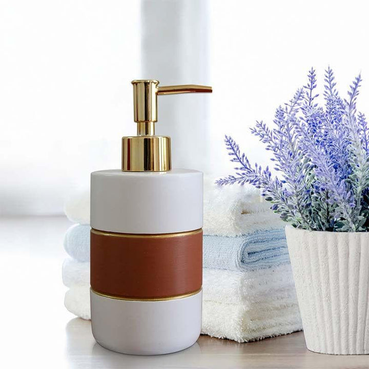 Buy Ivory & Gold Soap Dispenser at Vaaree online | Beautiful Soap Dispenser to choose from