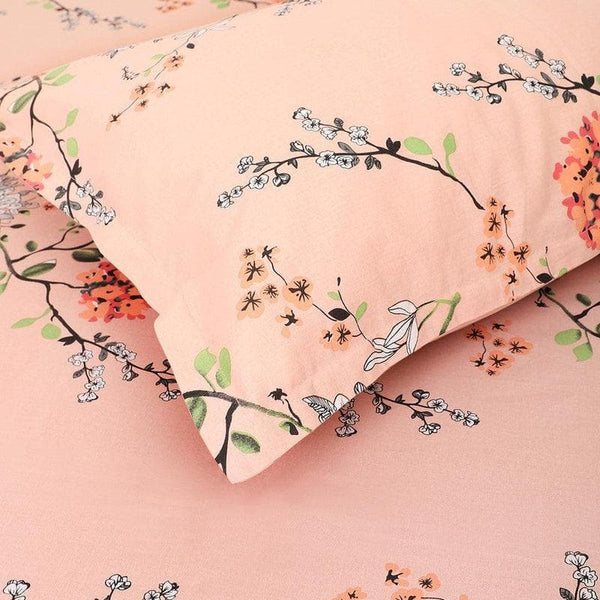 Buy Light Orange Floral Bedsheet at Vaaree online | Beautiful Bedsheets to choose from