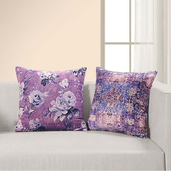 Buy Lilac Bliss Cushion Cover - Set Of Two at Vaaree online | Beautiful Cushion Cover Sets to choose from