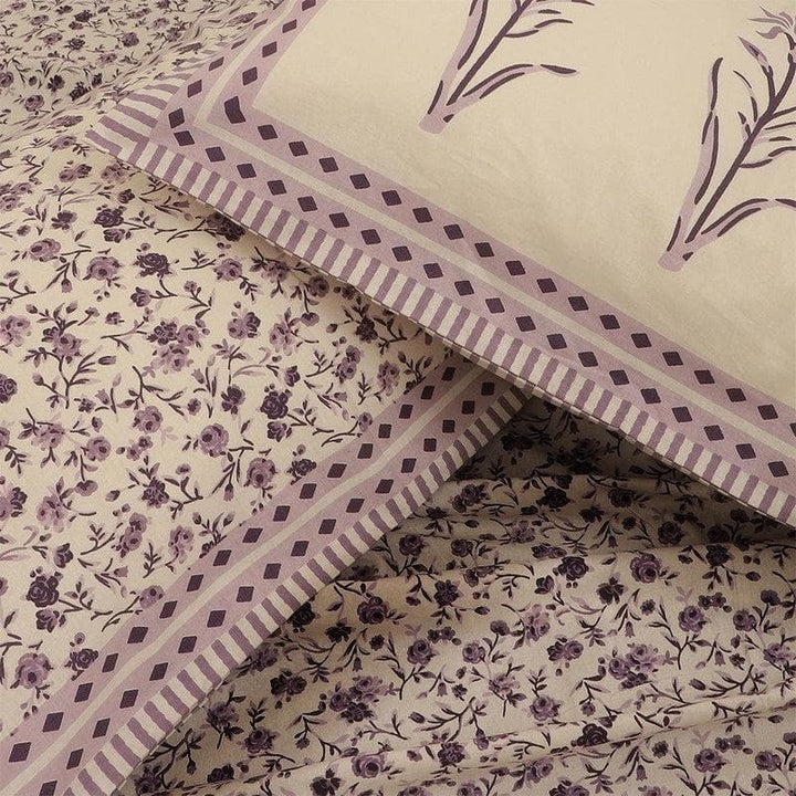 Buy Lilac Floral Bedsheet at Vaaree online