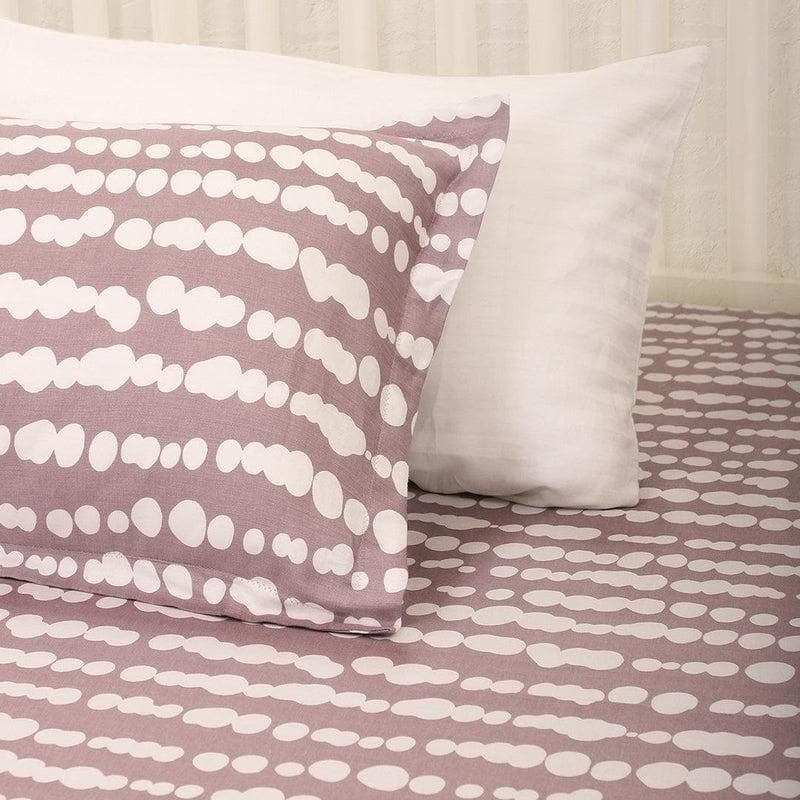 Buy Mauve Abstract Speckled Bedsheet Bedsheets from Vaaree