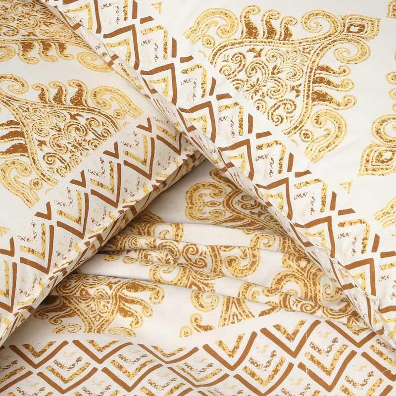 Buy Mustard Groovy Bedsheet at Vaaree online | Beautiful Bedsheets to choose from