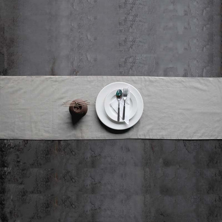 Buy Oh-So-Linen Table Runner (Green Grey) at Vaaree online | Beautiful Table Runner to choose from