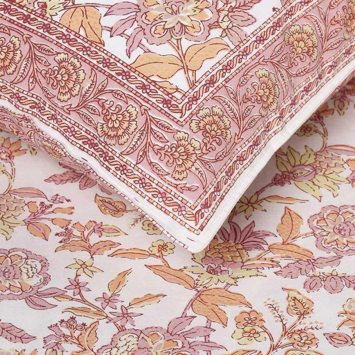 Buy Pink Jungle of Flowers Bedsheet at Vaaree online | Beautiful Bedsheets to choose from