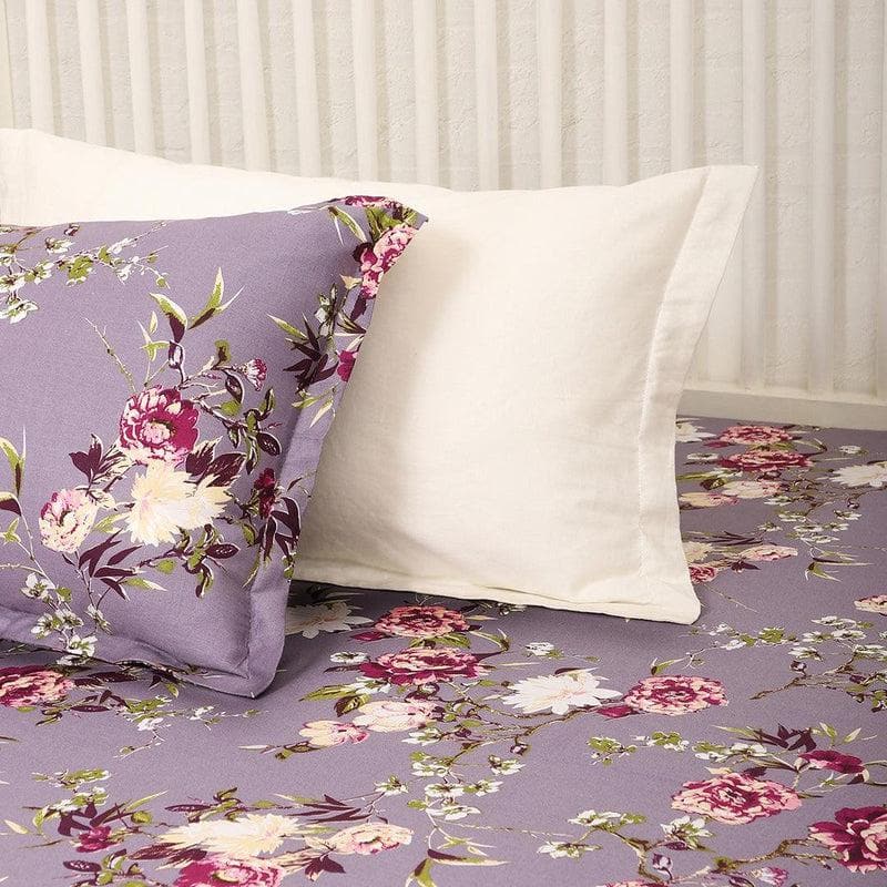 Buy Plum Rose Bedsheet at Vaaree online | Beautiful Bedsheets to choose from