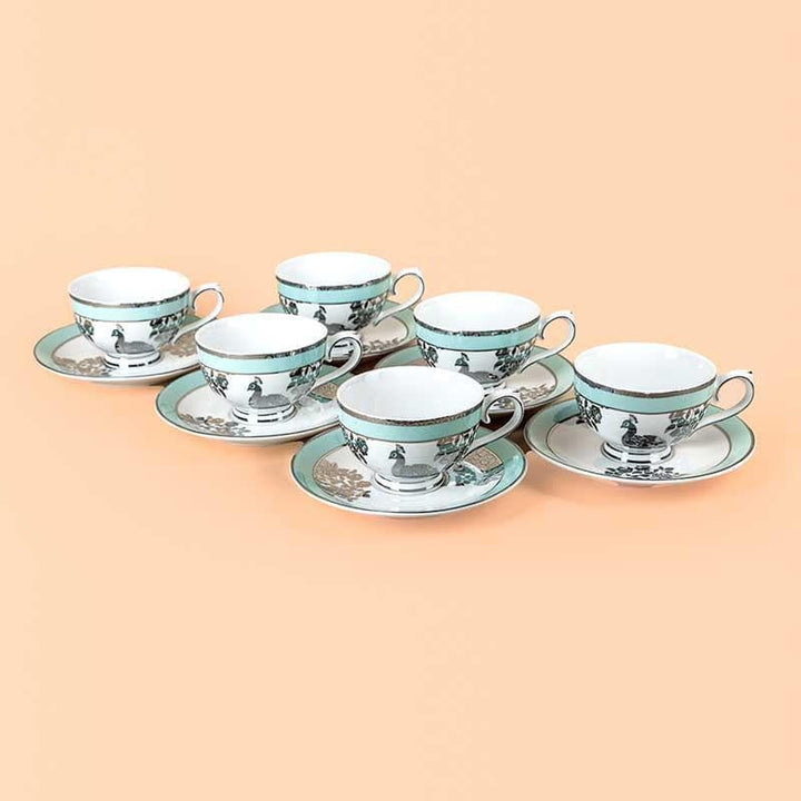 Buy Plume Tea Cup & Saucer (Set of Six) at Vaaree online