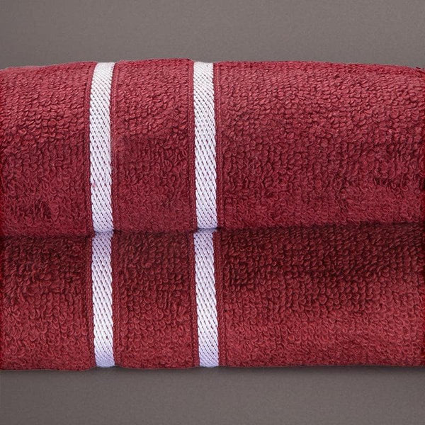 Buy Red Oh-so-soft Hand Towel (Set of Two) at Vaaree online