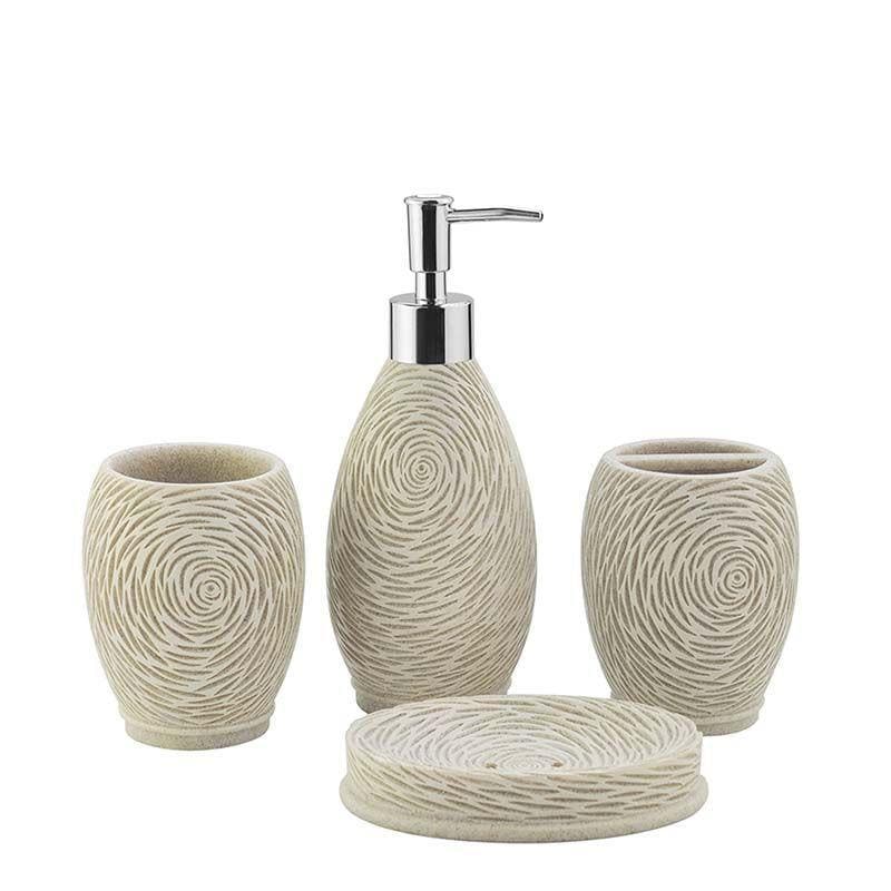 Buy Rosewood Carved Polyresin Bathroom Set at Vaaree online | Beautiful Accessories & Sets to choose from