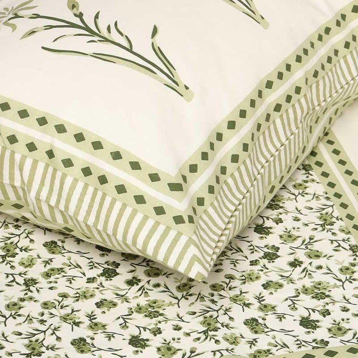 Buy Sage Floral Bedsheet at Vaaree online