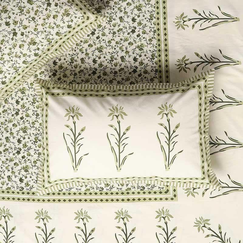 Buy Sage Floral Bedsheet at Vaaree online | Beautiful Bedsheets to choose from