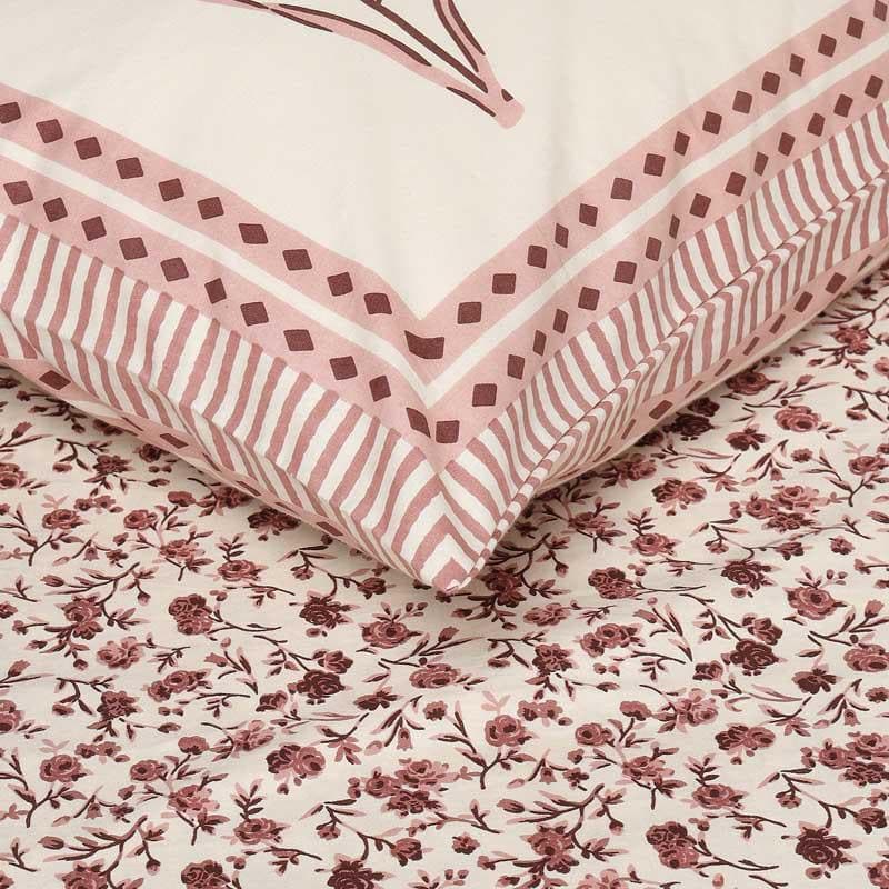 Buy Salmon Floral Bedsheet at Vaaree online | Beautiful Bedsheets to choose from