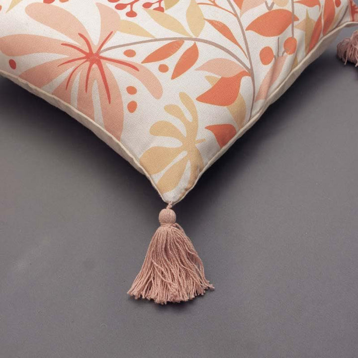 Buy Tangerine Bloom Cushion Cover at Vaaree online | Beautiful Cushion Covers to choose from