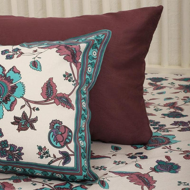 Buy Teal Floral Bedsheet at Vaaree online | Beautiful Bedsheets to choose from