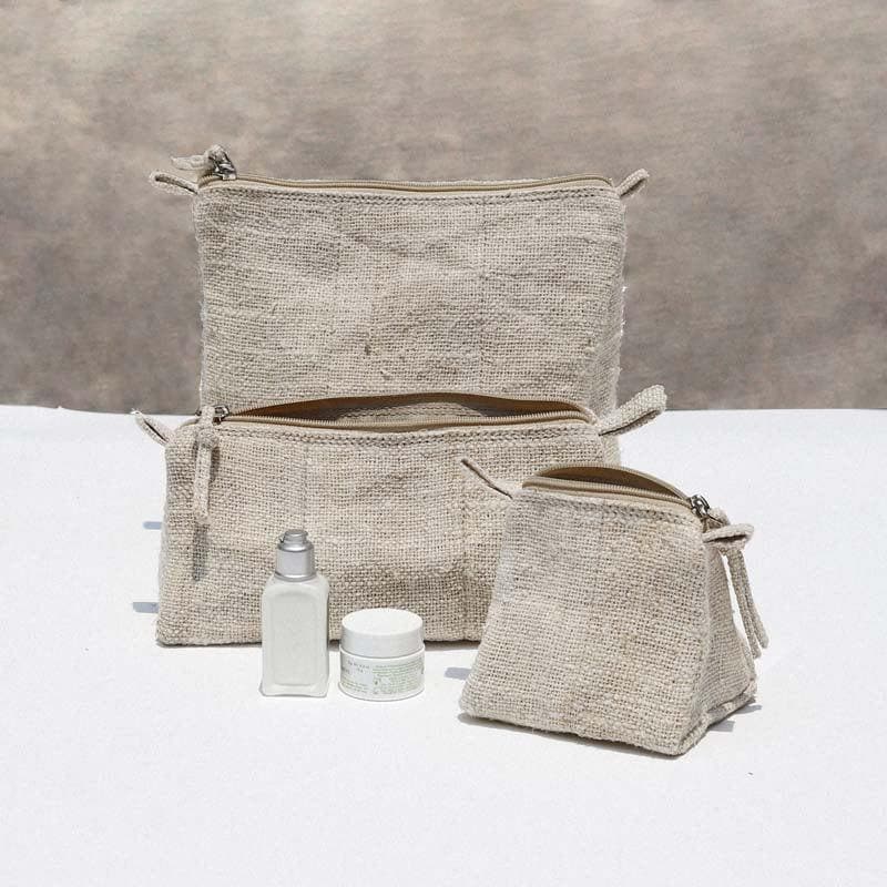 Buy Trikaya Hemp Pouches - Set Of Three at Vaaree online | Beautiful Storage Pouch to choose from