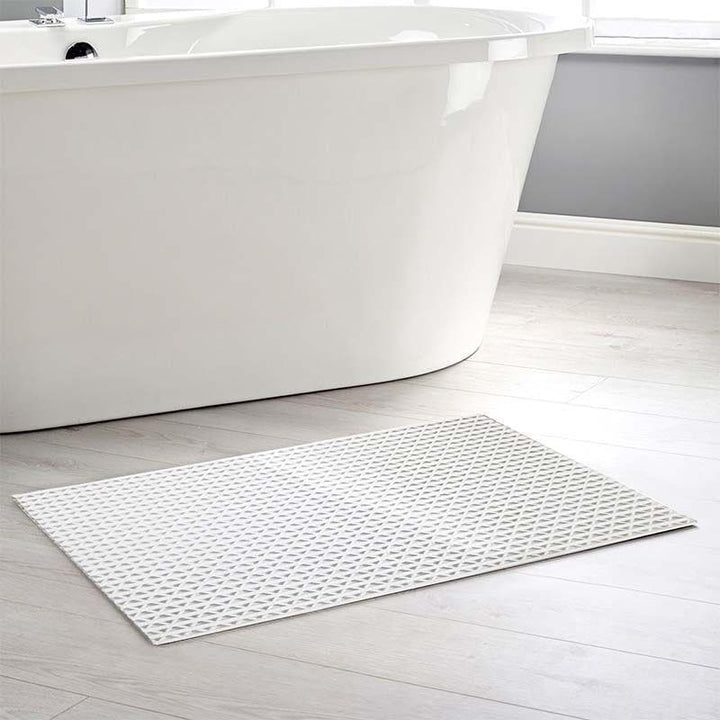 Buy White Anti Slip Crossline Shower Mat at Vaaree online