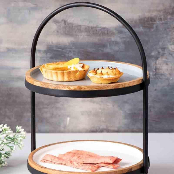 Cake Stand - Medina Buffet Organizer - Grey & White