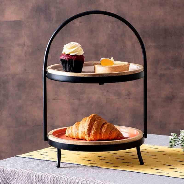 Cake Stand - Medina Buffet Organizer - Orange & Brown