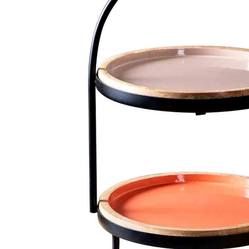 Buy Medina Buffet Organizer - Orange & Brown Cake Stand from Vaaree