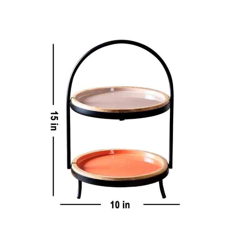 Buy Medina Buffet Organizer - Orange & Brown Cake Stand from Vaaree