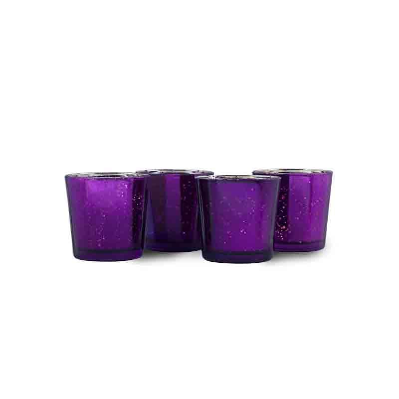 Buy Amethyst Candle Holder - Set Of Four Candle Holders from Vaaree