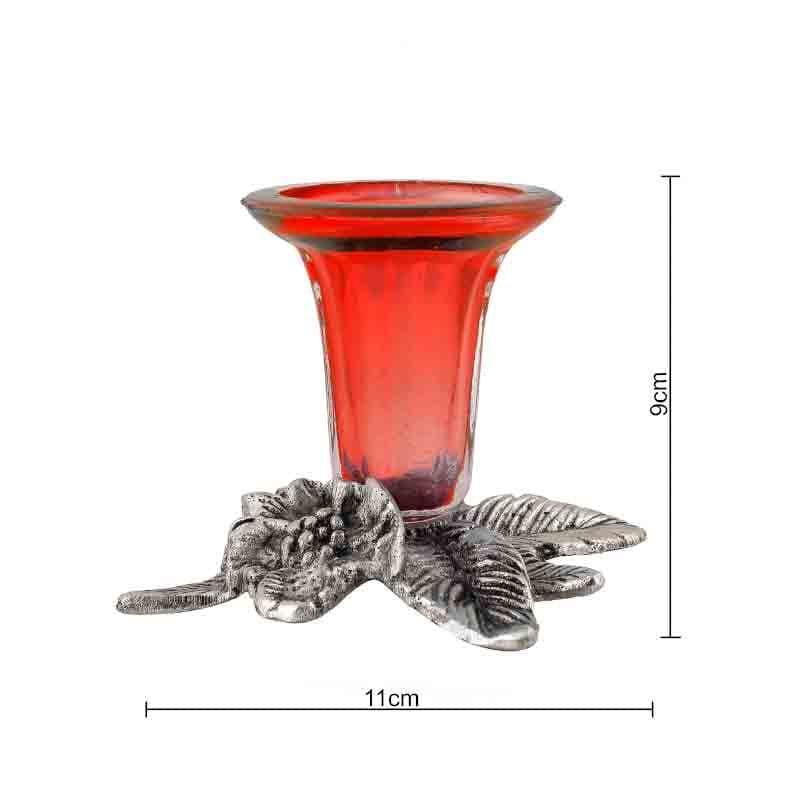 Buy Grapevine Candle Holder - Red - Set Of Two Candle Holders from Vaaree