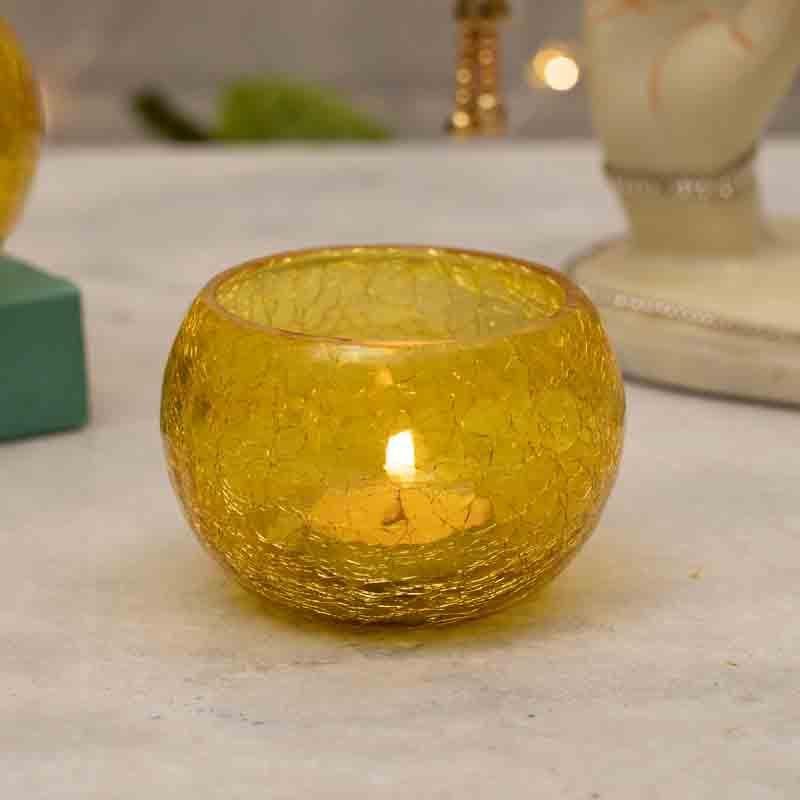 Buy Sunshine Mosaic Candle Holder - Set Of Two Candle Holders from Vaaree