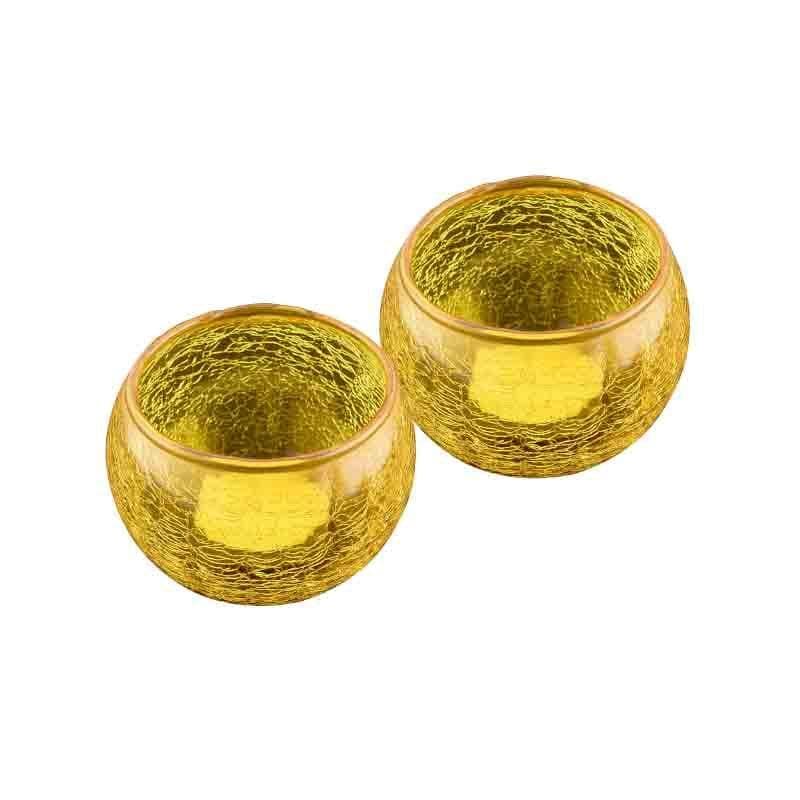 Buy Sunshine Mosaic Candle Holder - Set Of Two Candle Holders from Vaaree