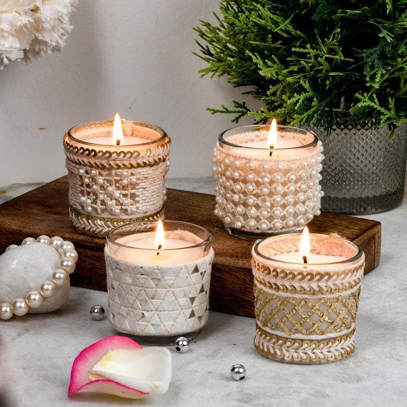 Candles - Classic Vintage Candles- Set Of Four
