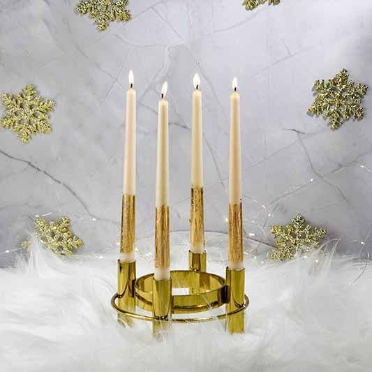 Buy Golden Night Taper Candle- Set Of Four Candles from Vaaree