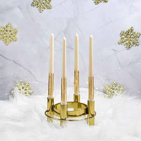 Buy Golden Night Taper Candle- Set Of Four Candles from Vaaree