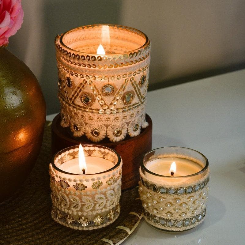 Buy Gratitude Soy Candles - Set of 3 Candles from Vaaree