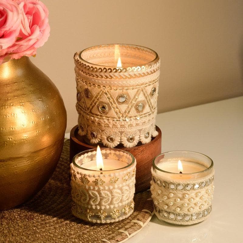 Buy Gratitude Soy Candles - Set of 3 Candles from Vaaree