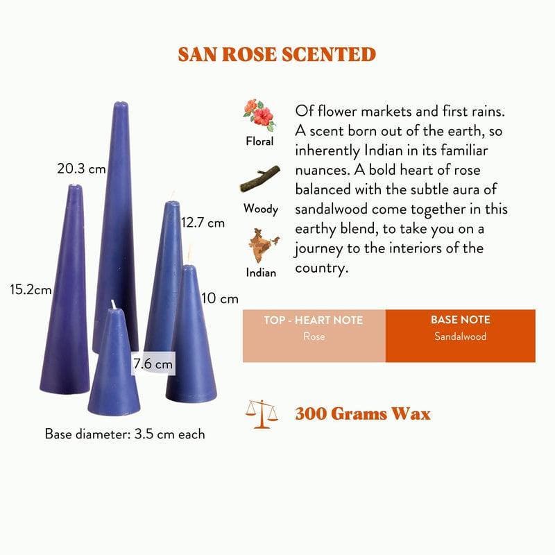 Buy Valleys Of Fragrance Pillar Candles - Blue Candles from Vaaree