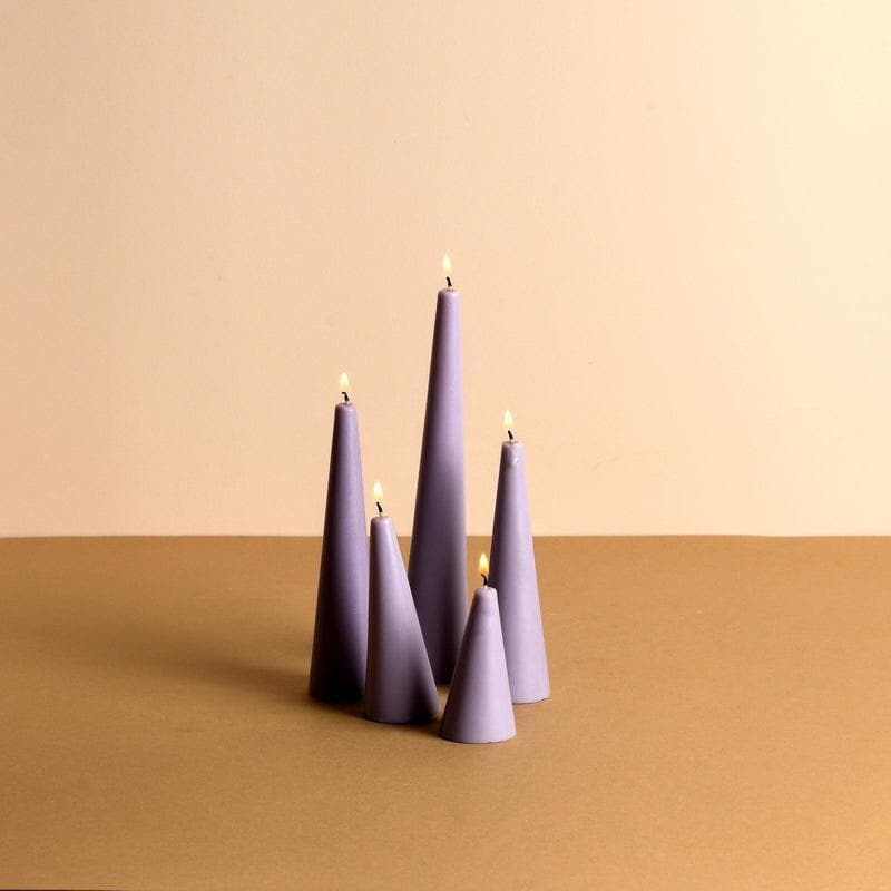 Buy Valleys Of Fragrance Pillar Candles - Purple Candles from Vaaree