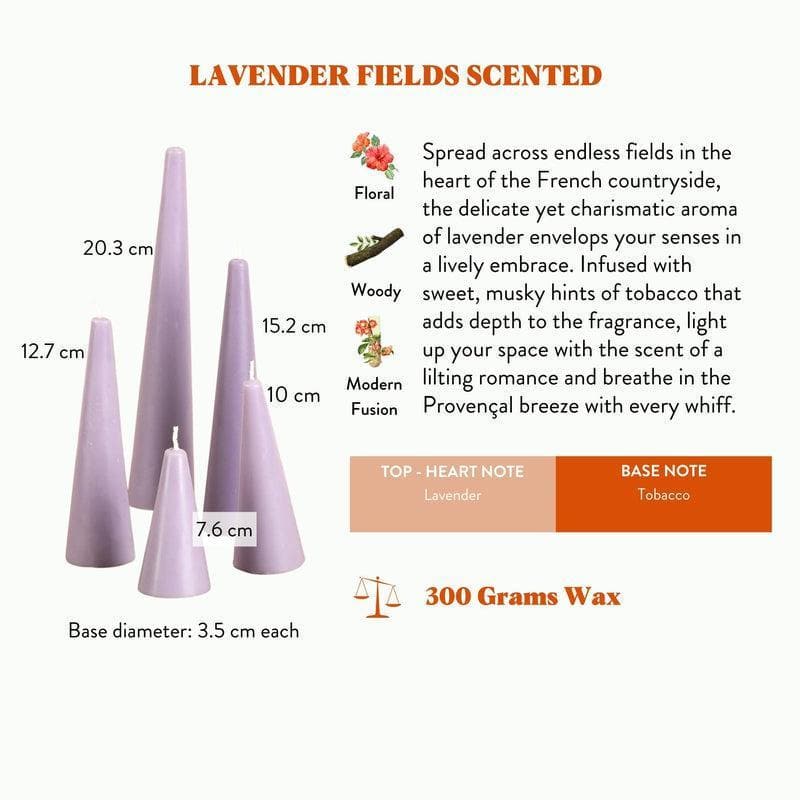 Buy Valleys Of Fragrance Pillar Candles - Purple Candles from Vaaree