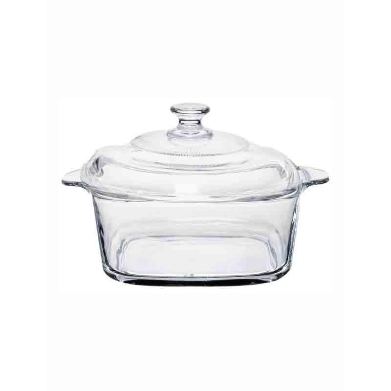 Buy Perika Glass Serving Pot (Square) Casserole from Vaaree