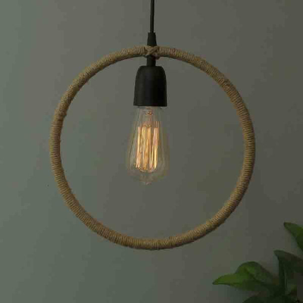 Ceiling Lamp - Circled Up Rope Lamp