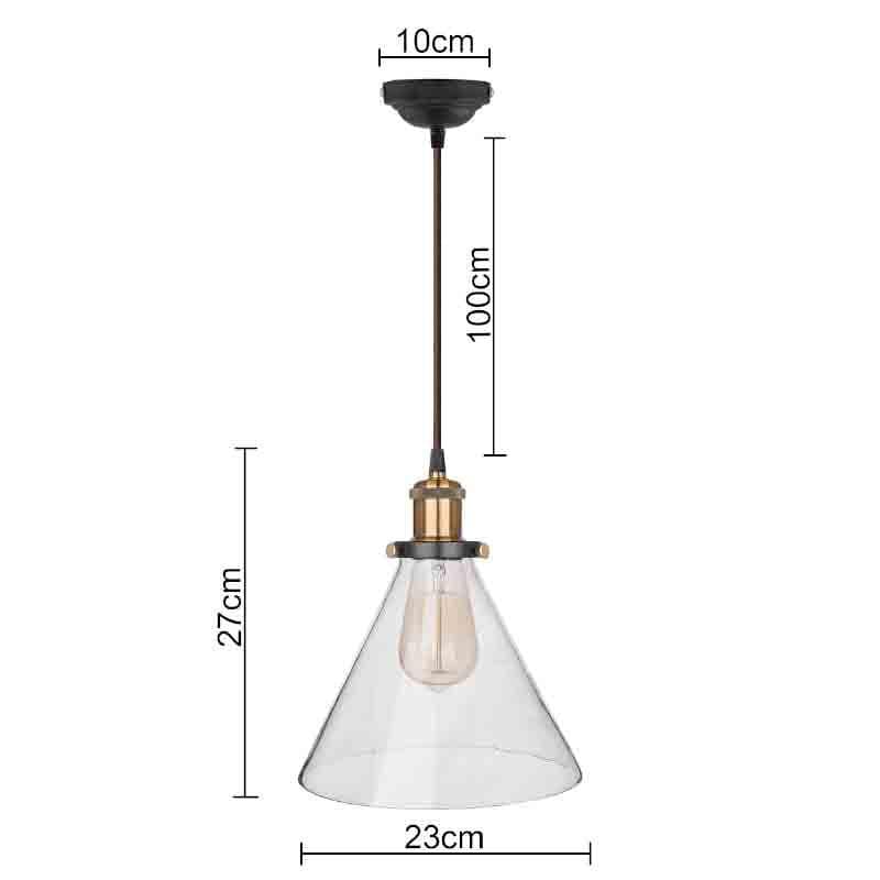 Ceiling Lamp - Conica Glass Celing Lamp - Bronze