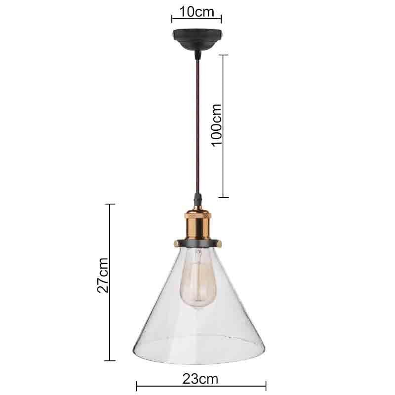 Buy Conica Glass Celing Lamp - Gold Ceiling Lamp from Vaaree