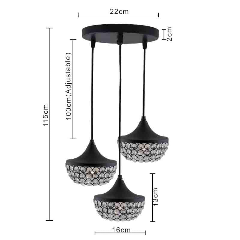 Buy Crystal Crown Hanging Clustered Light Ceiling Lamp from Vaaree