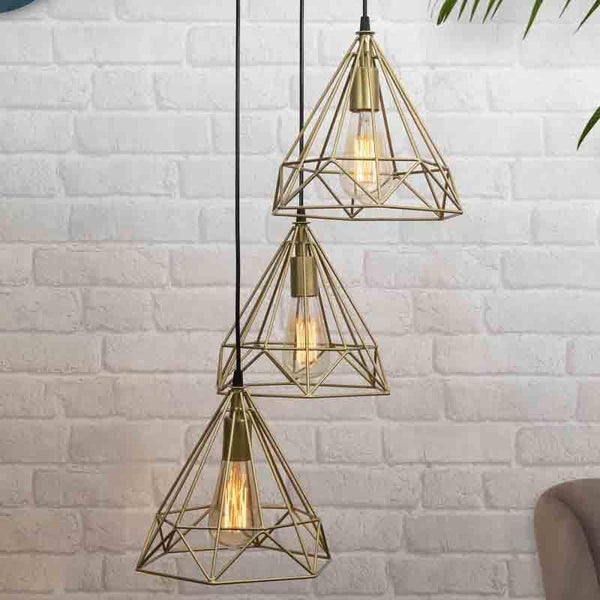 Buy Diamond Mesh Cluster Ceiling Lamp Ceiling Lamp from Vaaree