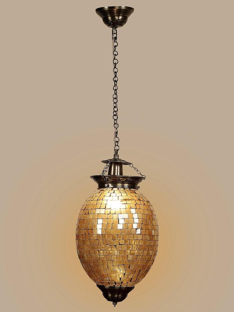 Buy Groove In Golden Hanging Lamp Ceiling Lamp from Vaaree