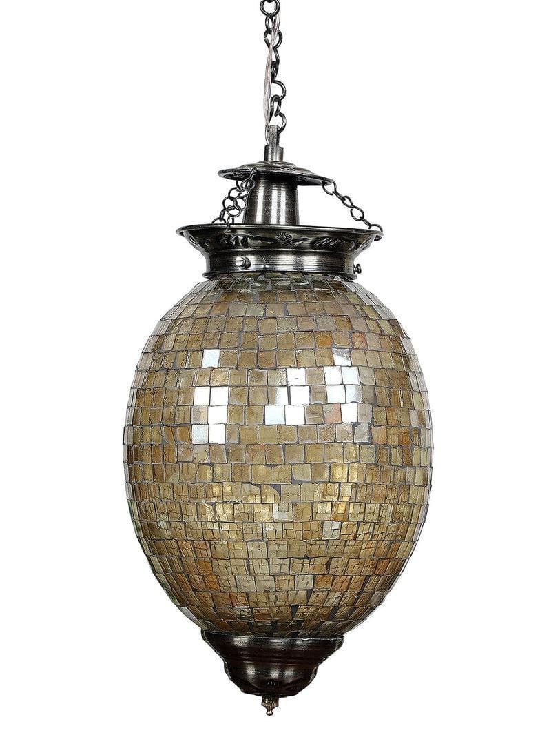 Buy Groove In Golden Hanging Lamp Ceiling Lamp from Vaaree