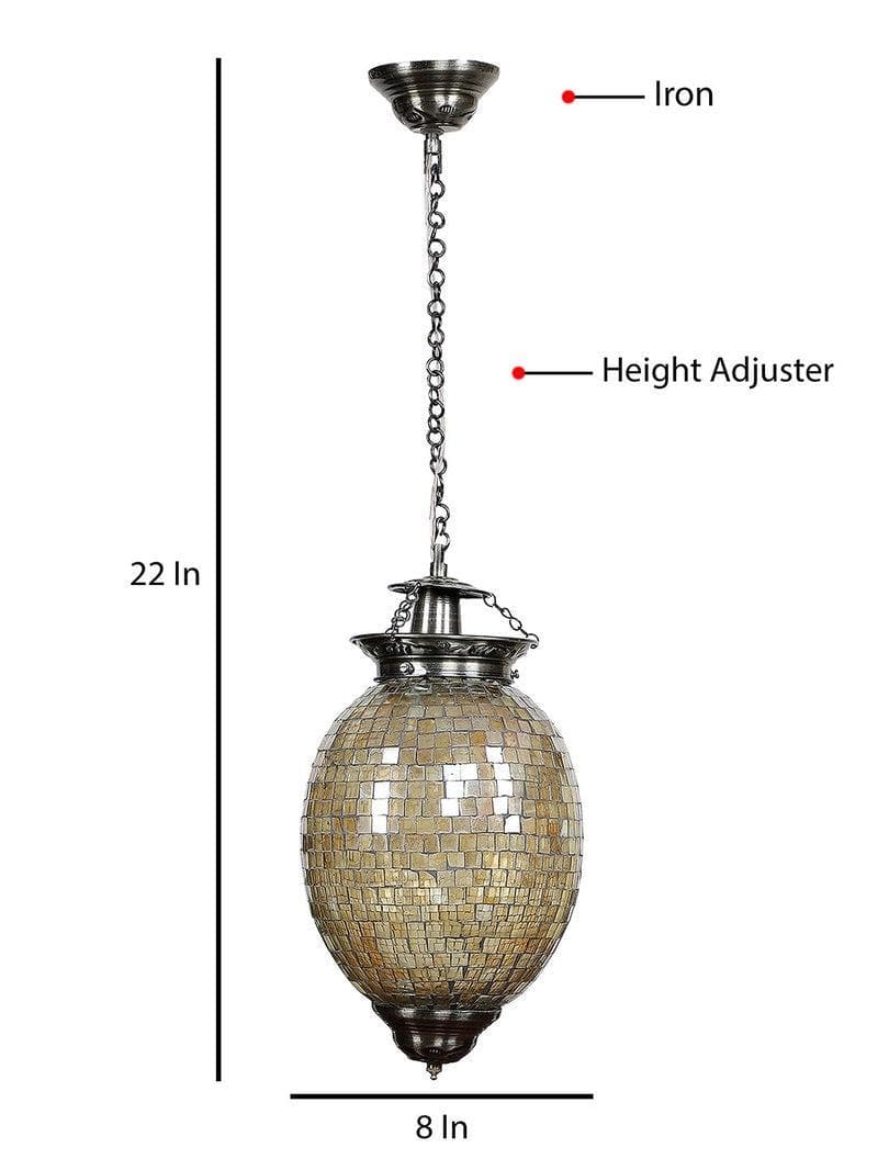 Buy Groove In Golden Hanging Lamp Ceiling Lamp from Vaaree