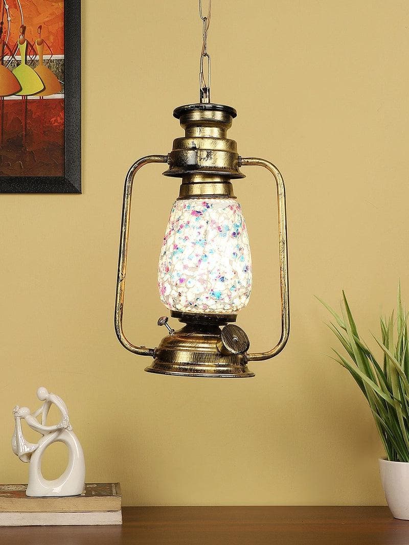 Buy Indigo Mosaic Lantern Lamp Ceiling Lamp from Vaaree