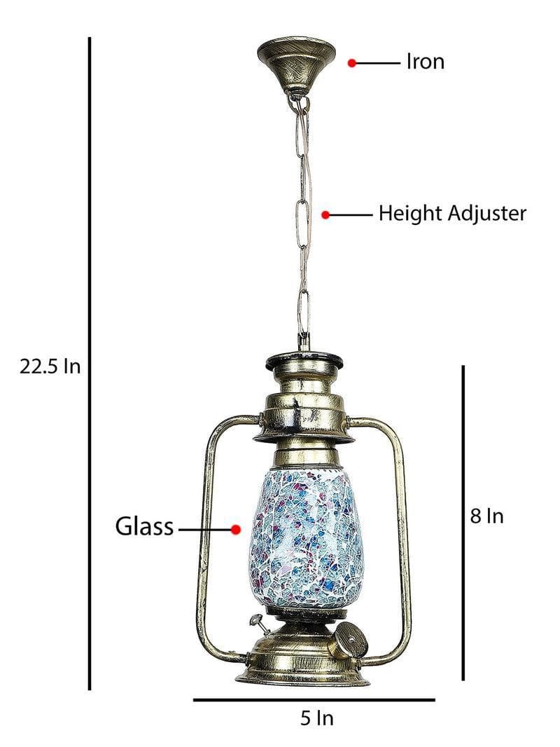 Buy Indigo Mosaic Lantern Lamp Ceiling Lamp from Vaaree