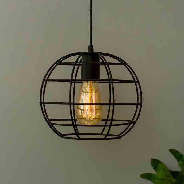 Ceiling Lamp - Mesh Ball Hanging Lamp - Black