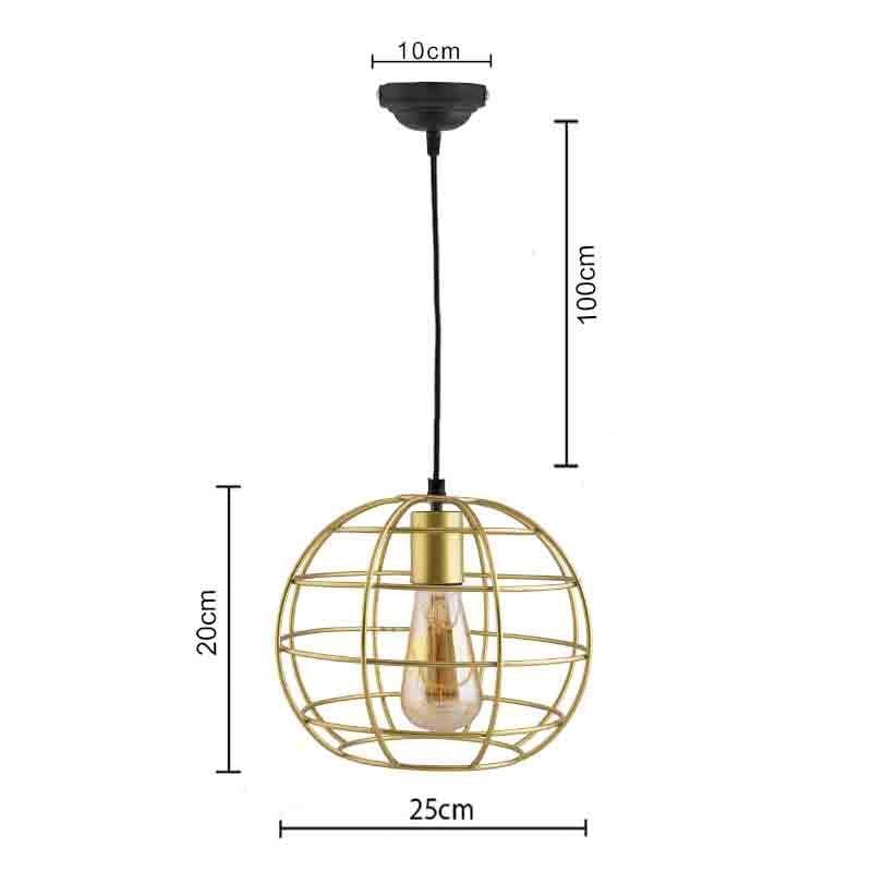 Buy Mesh Ball Hanging Lamp - Golden Ceiling Lamp from Vaaree